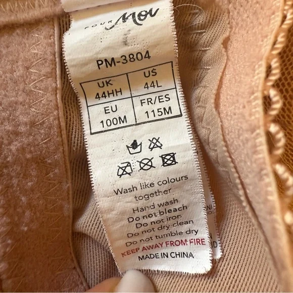 Pour Moi Sirens Full Figure Lace Underwire Bra - Nude - Picture 8 of 9